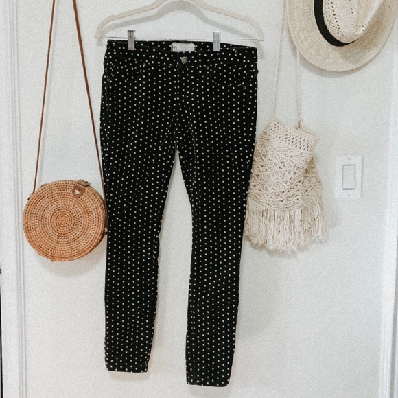 polka dot skinny pants